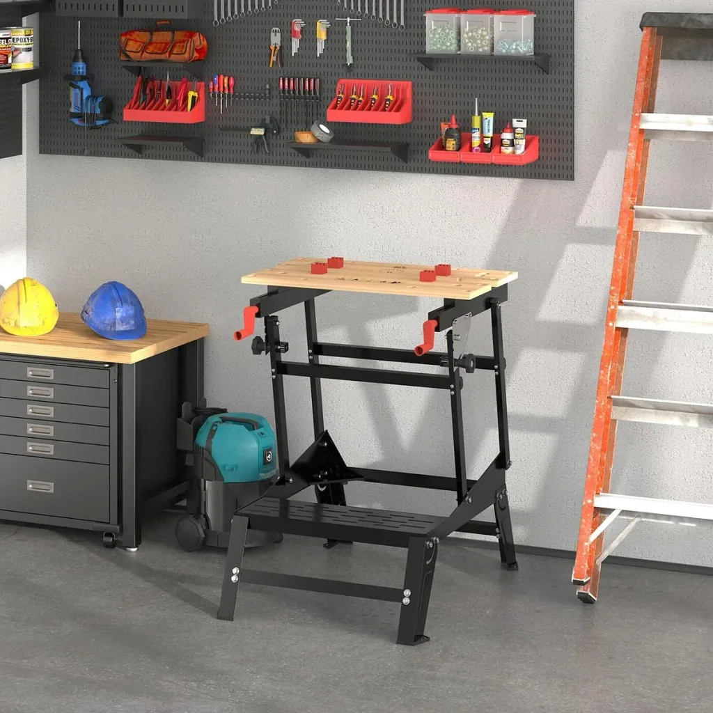 Work table clamping table workbench retractable and foldable table top load capacity work table worktop height adjustable