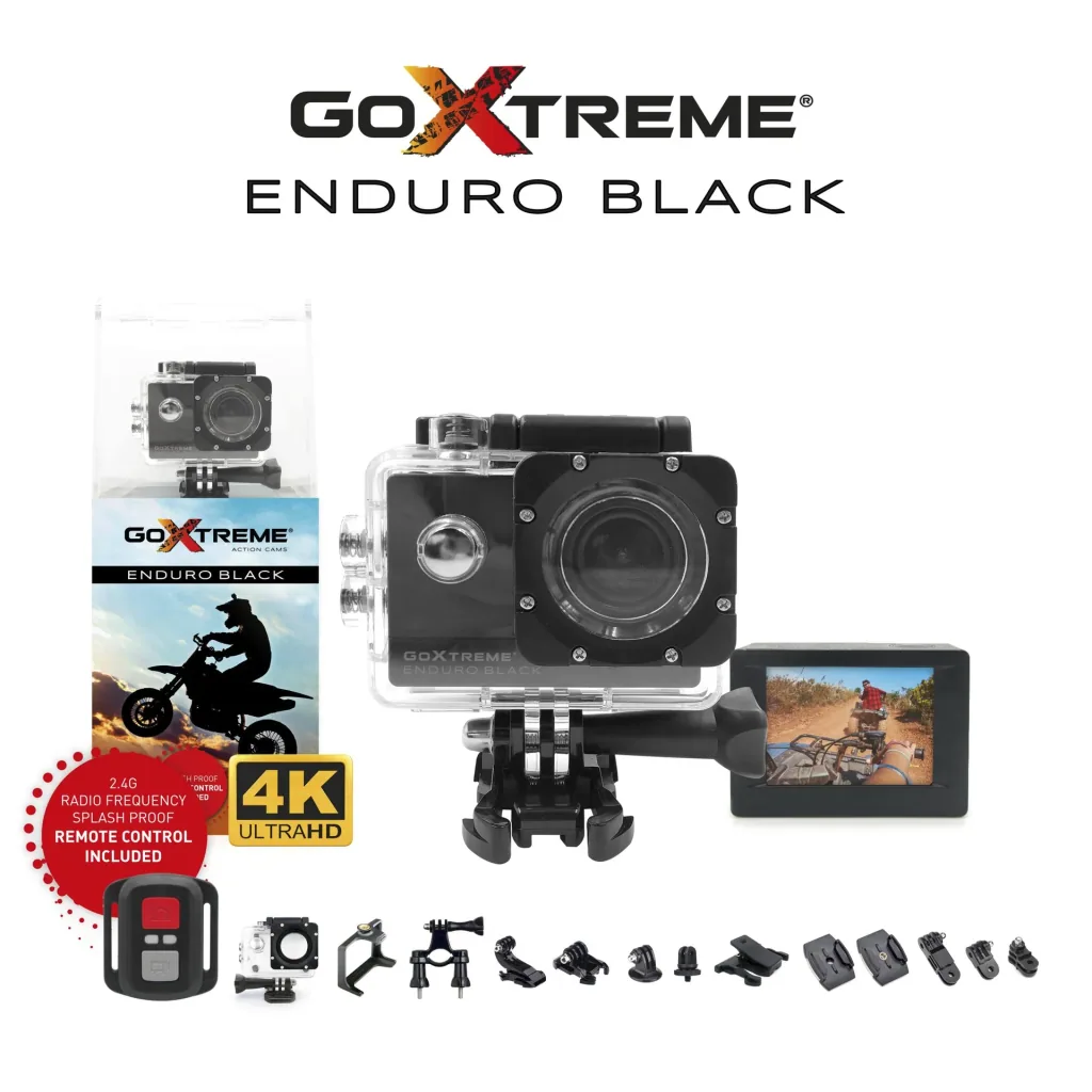 Actioncam Enduro Black, 170° groothoek, waterdicht tot 30 m, 8MP-sensor