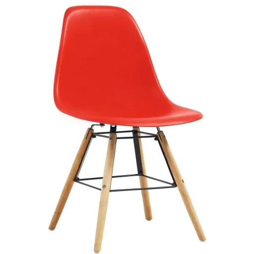 Dining room chairs 2-seater plastic red