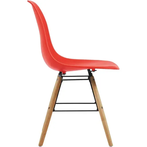 Dining room chairs 2-seater plastic red