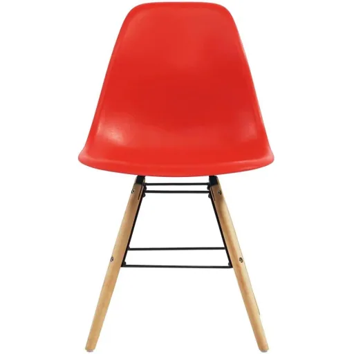 Dining room chairs 2-seater plastic red