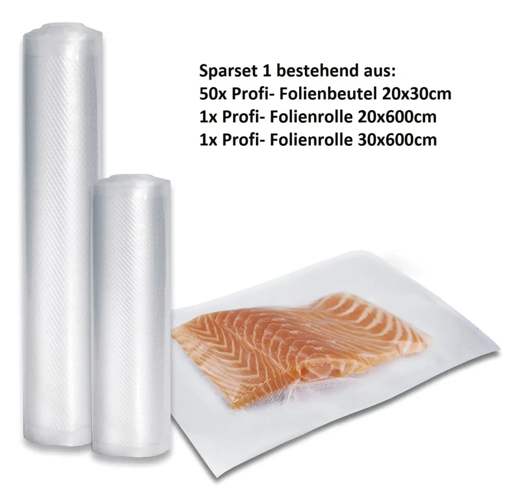 Professional foil bags and rolls, 3-piece