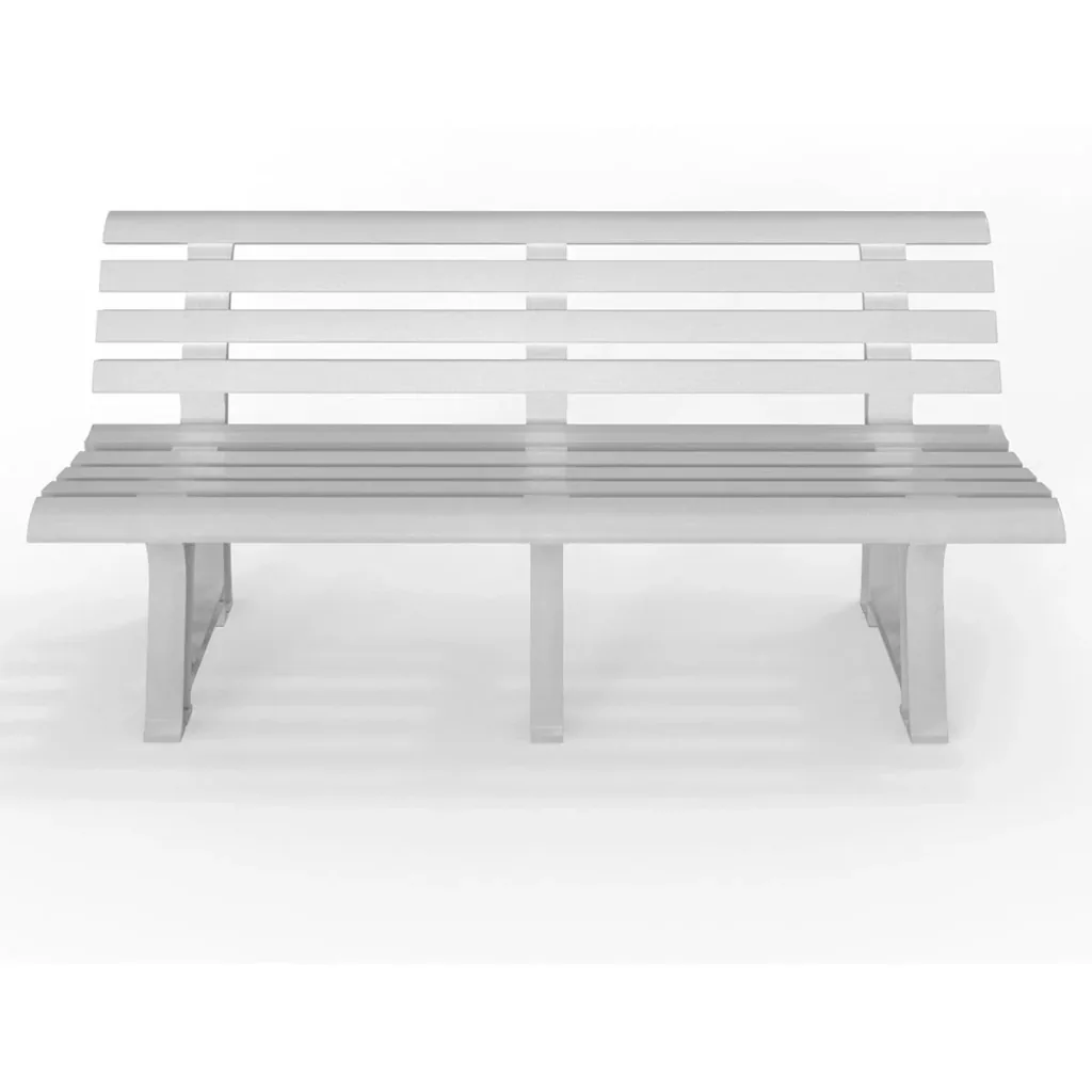 NL Garden Bench 145x49x74 cm - White - 3 Persons