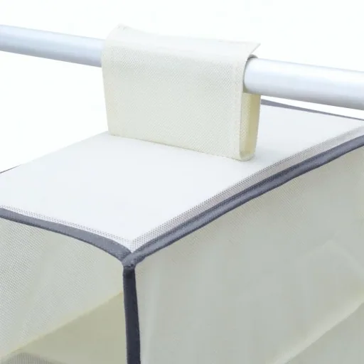 2x coat hangers with 6 compartments in beige/anthracite