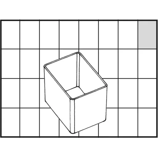 Drawer unit with 34 drawers - 42x30.6x15cm MET Loose Loading Tray A9-1 - Plastic