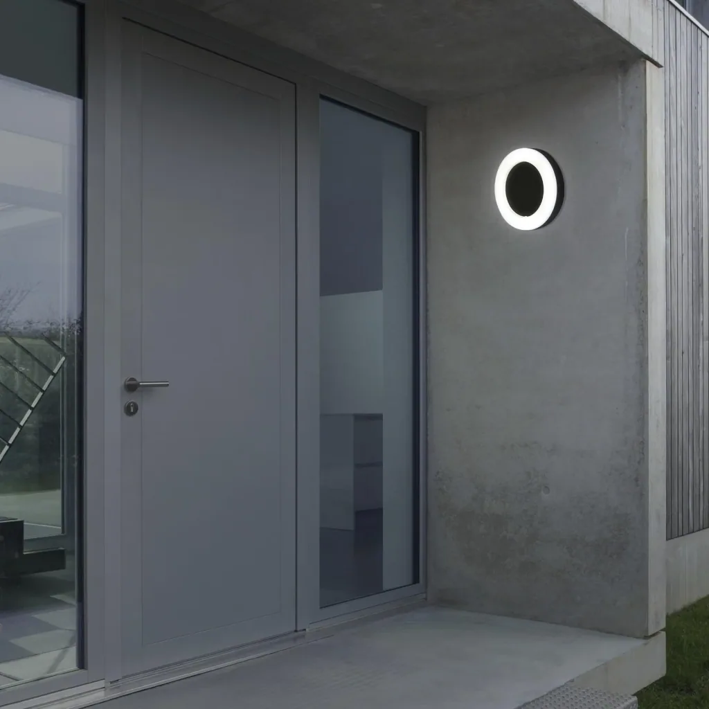 RIGA LED outdoor wall light, black, IP44, 15 watts, 1,550 lm, 4,000 K