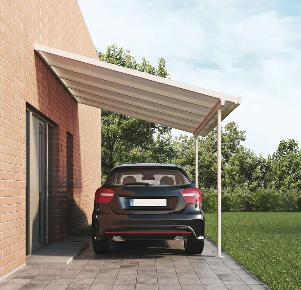 Patio roof kit, color white, 3060 x 4060 mm