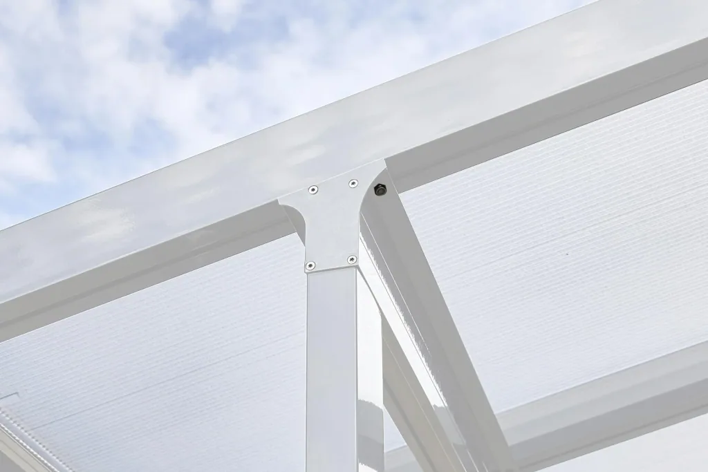 Patio roof kit, color white, 3060 x 4060 mm