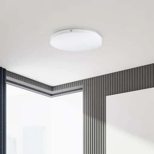 VT-8033 LED Ceiling Light - White - Round - Suitable for Bathrooms