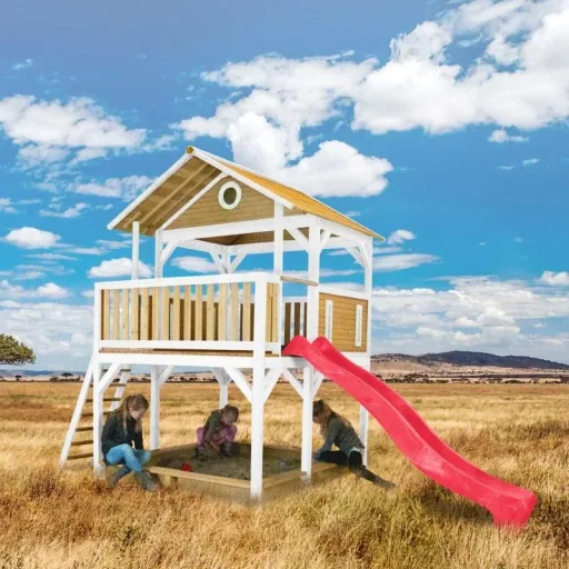 Simba Play Tower Brown/White - Red Slide