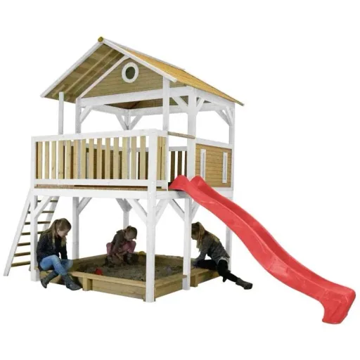 Simba Play Tower Brown/White - Red Slide