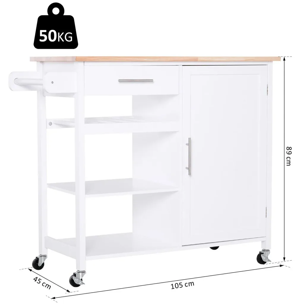 Kitchen trolley with drawer