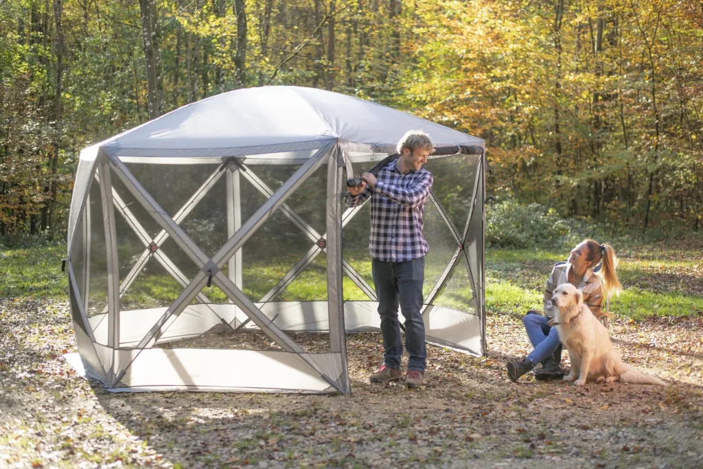 Camping Pavilion Flexion 6-sided grey