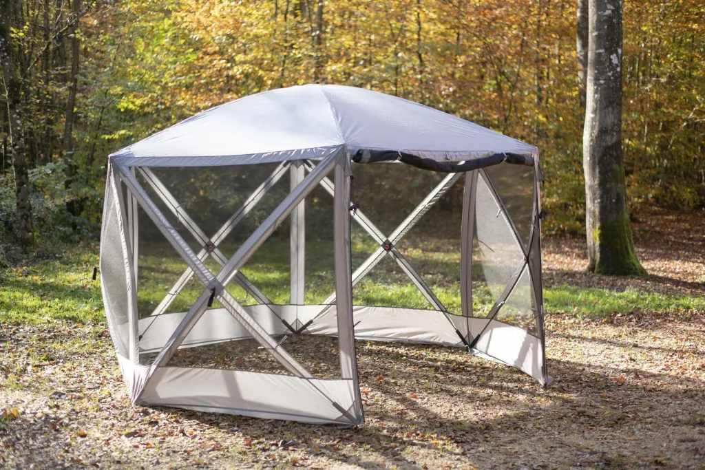 Camping Pavilion Flexion 6-sided grey