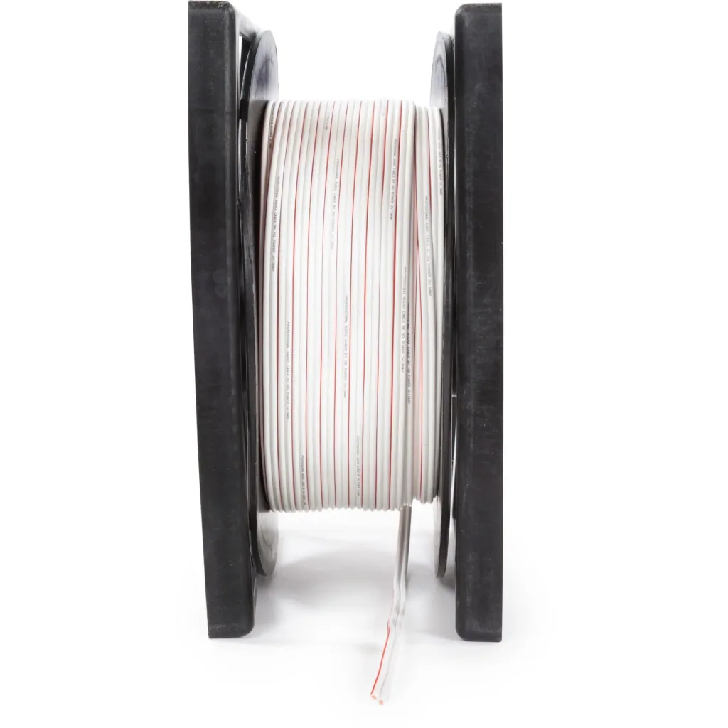 speaker cable - white - 2 x 1.5 mm² - 100 m