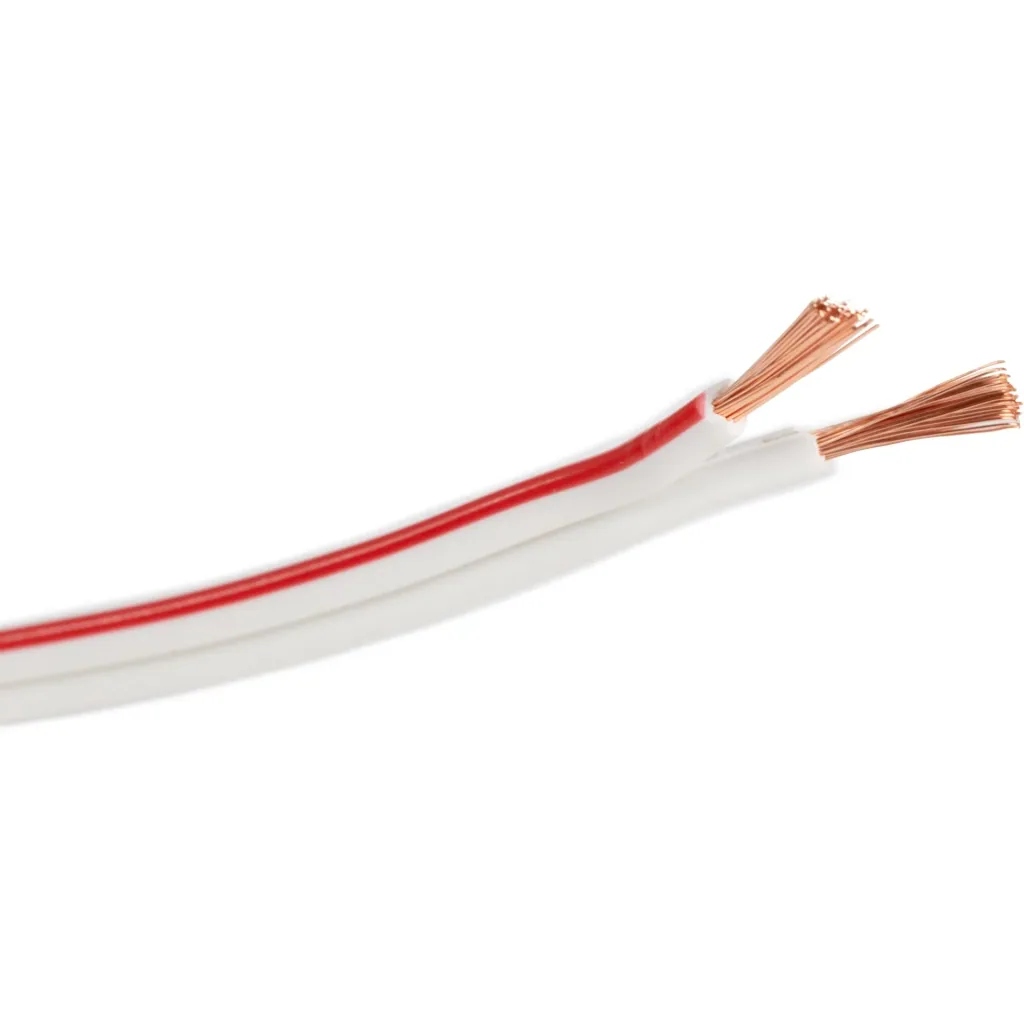 speaker cable - white - 2 x 1.5 mm² - 100 m