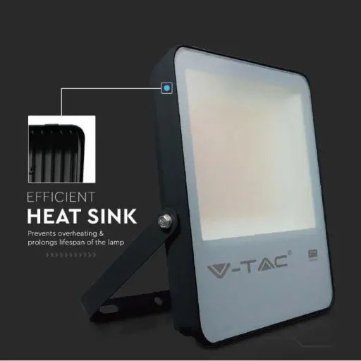 VT-52 LED Floodlight - 50 W - 6850 Lm - 4000K - Black - Extra Efficient