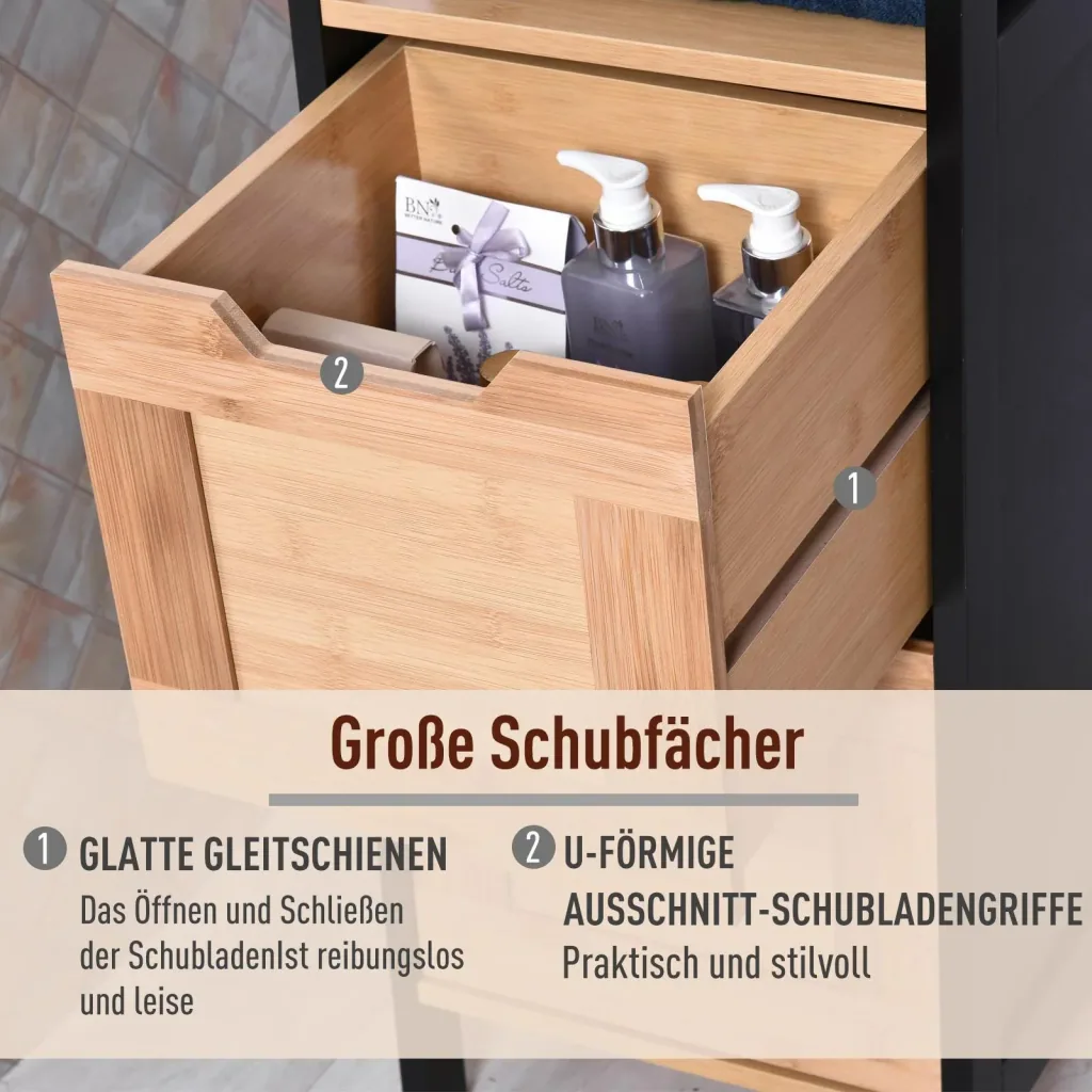 Bathroom shelf with 3 shelves