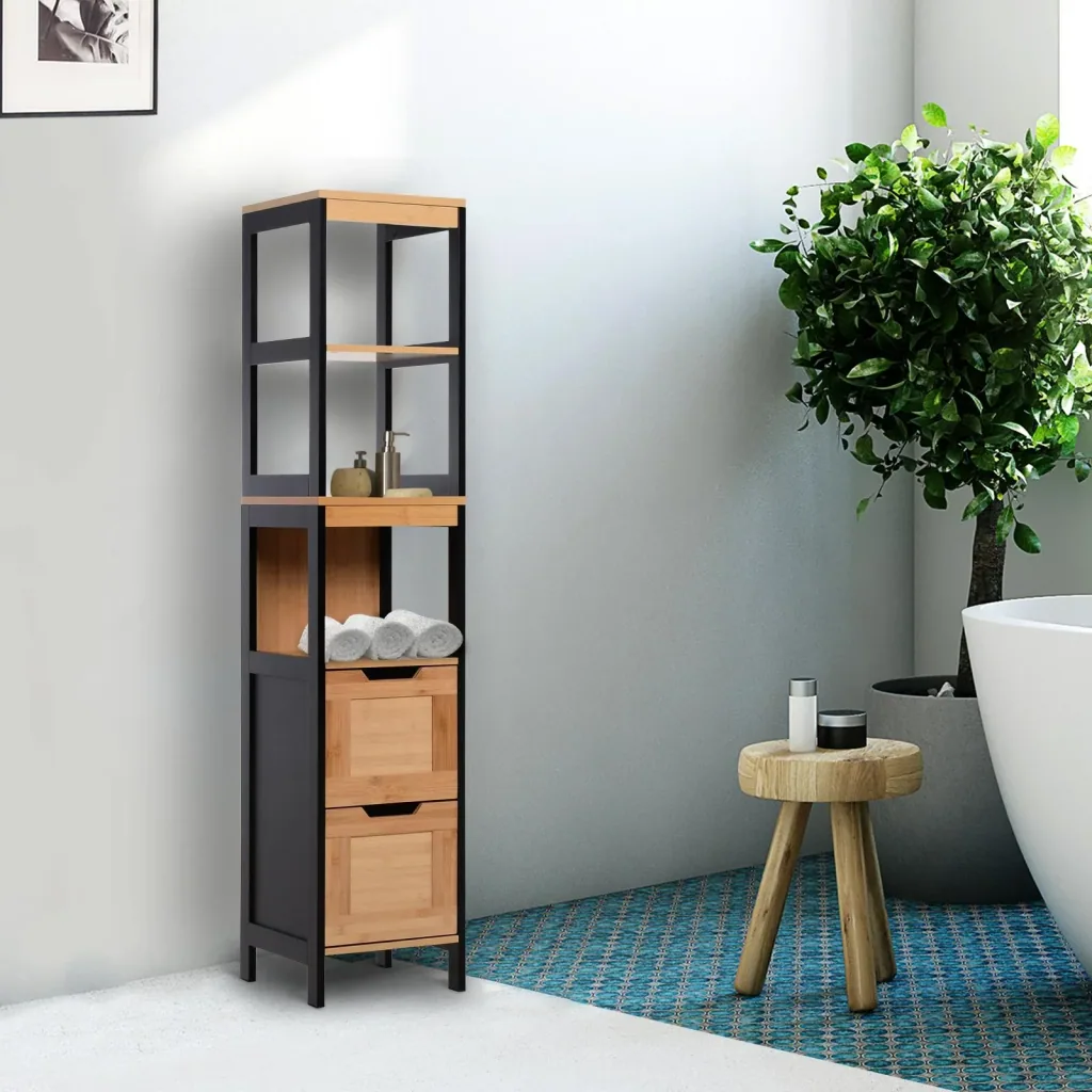 Bathroom shelf with 3 shelves
