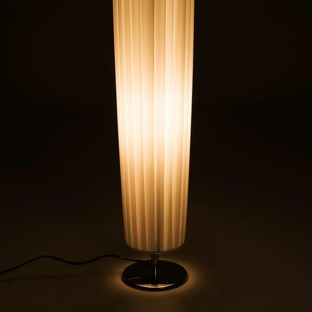 Floor lamp E27 stainless steel 120cm white