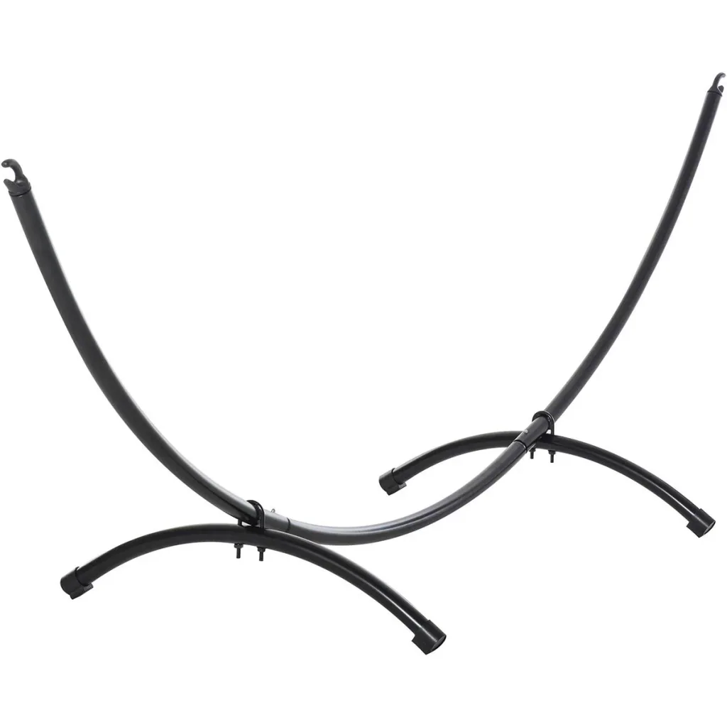 Hammock stand made of black metal