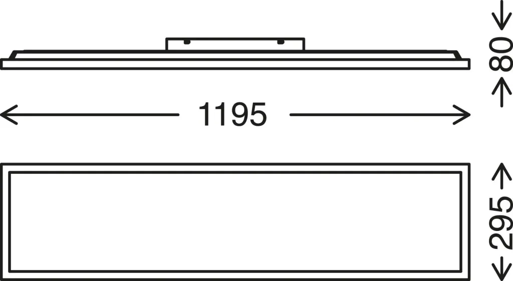 Ultra-flat LED panel, square, 59.5 cm, CCT, 36 watts, white