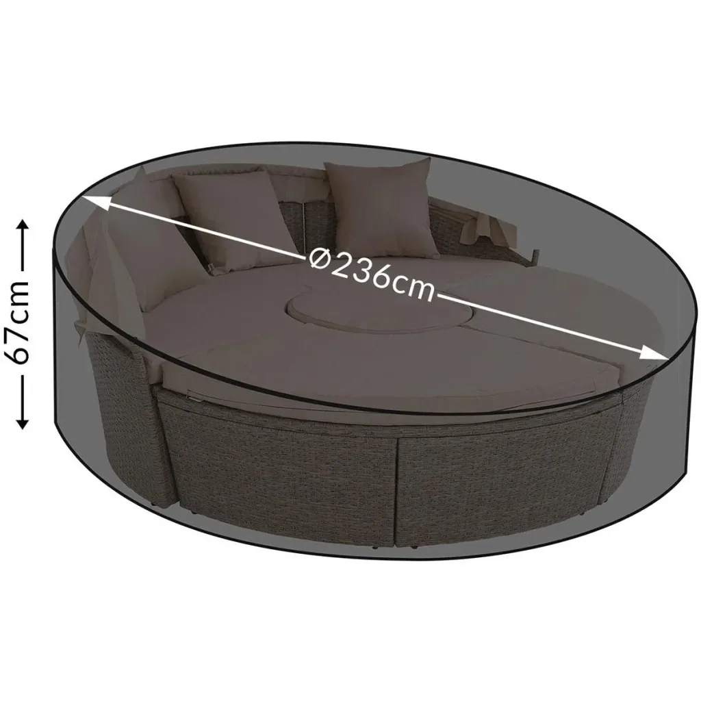 Overhang lounge bed sun island round 236cm