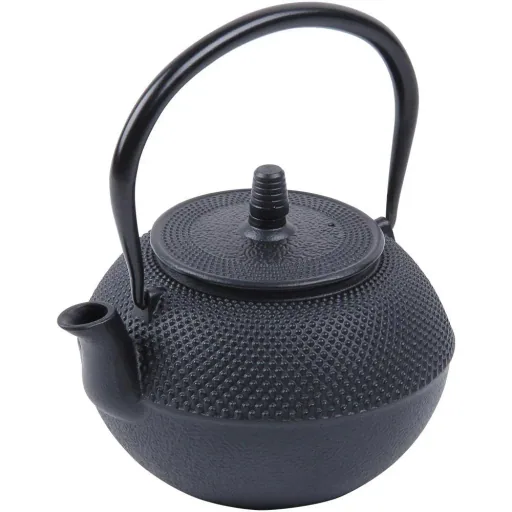 Cast iron tea kettle - 1250 ml - Black