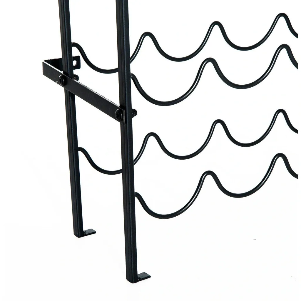 Wine rack bottle rack for 60 bottles metal black