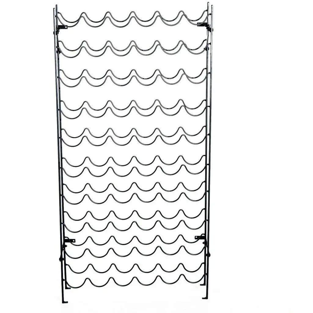 Wine rack bottle rack for 60 bottles metal black