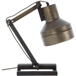 Table lamp Hardwork industrial wood black metal 60W E27