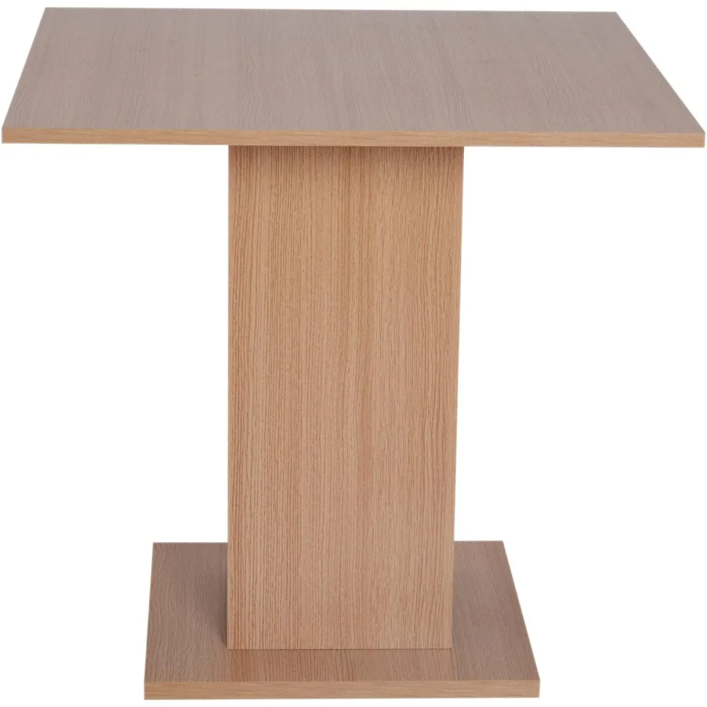 Dining table, kitchen table, dining room table, wooden table, bistro table, rectangular, natural wood, 80 × 80 × 76.5 cm