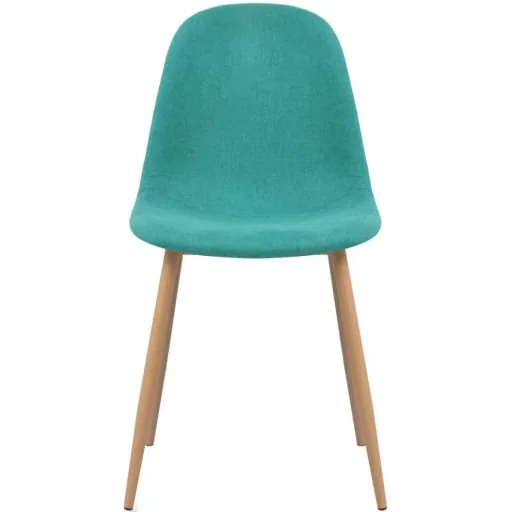 Dining room chairs 2 pieces fabric green