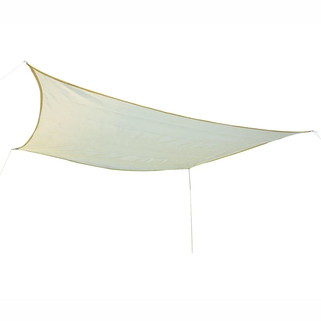 Sun sail sunroof rectangle 3x4m HDPE cream