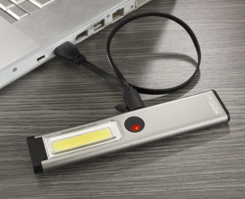 Rechargeable work light, ultra-thin, 120 lumens, dimmable, 3 light modes