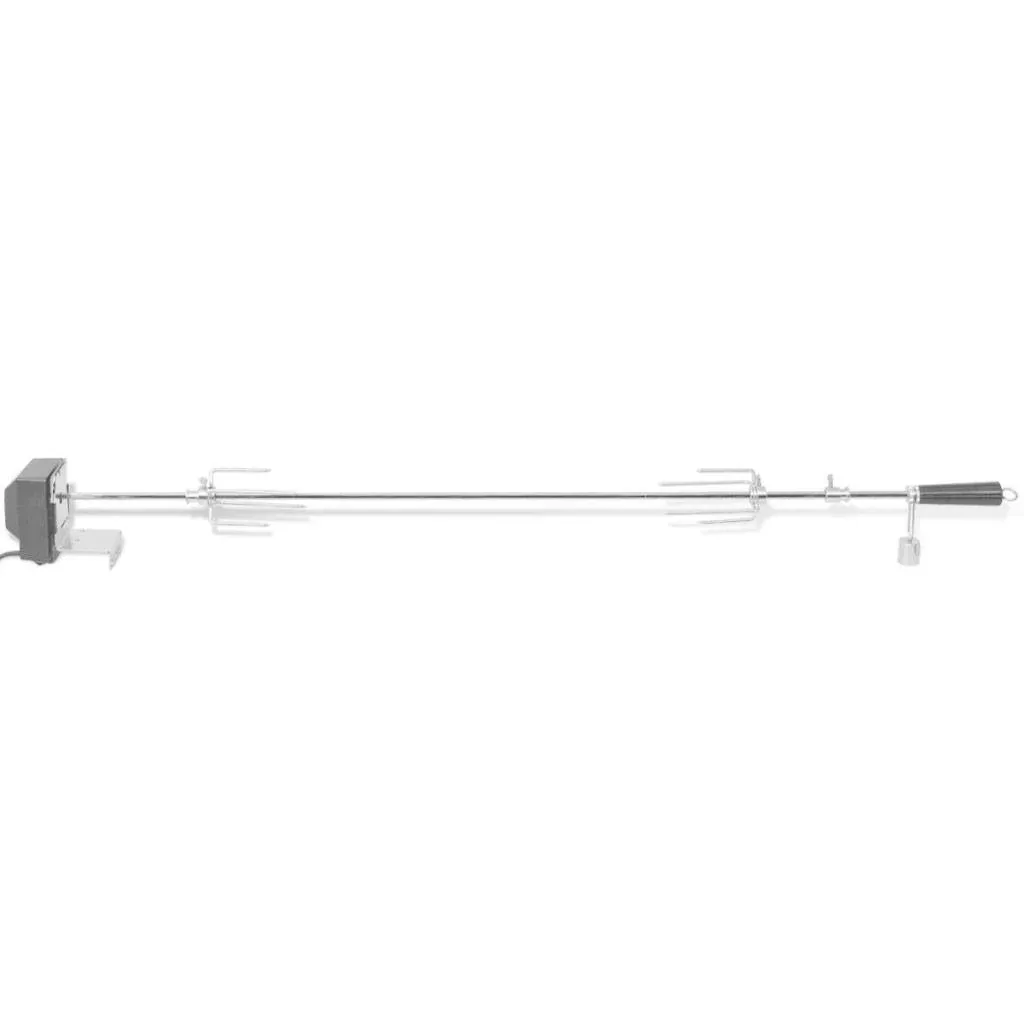 BBQ Rotisserie Spit with Motor Steel 1200 mm