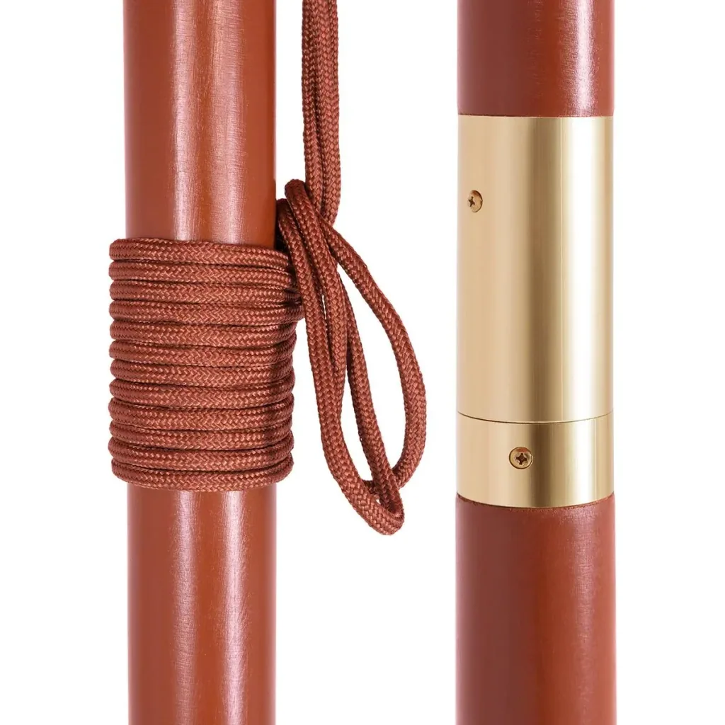 Terracotta wooden parasol 330cm UV protection 50+