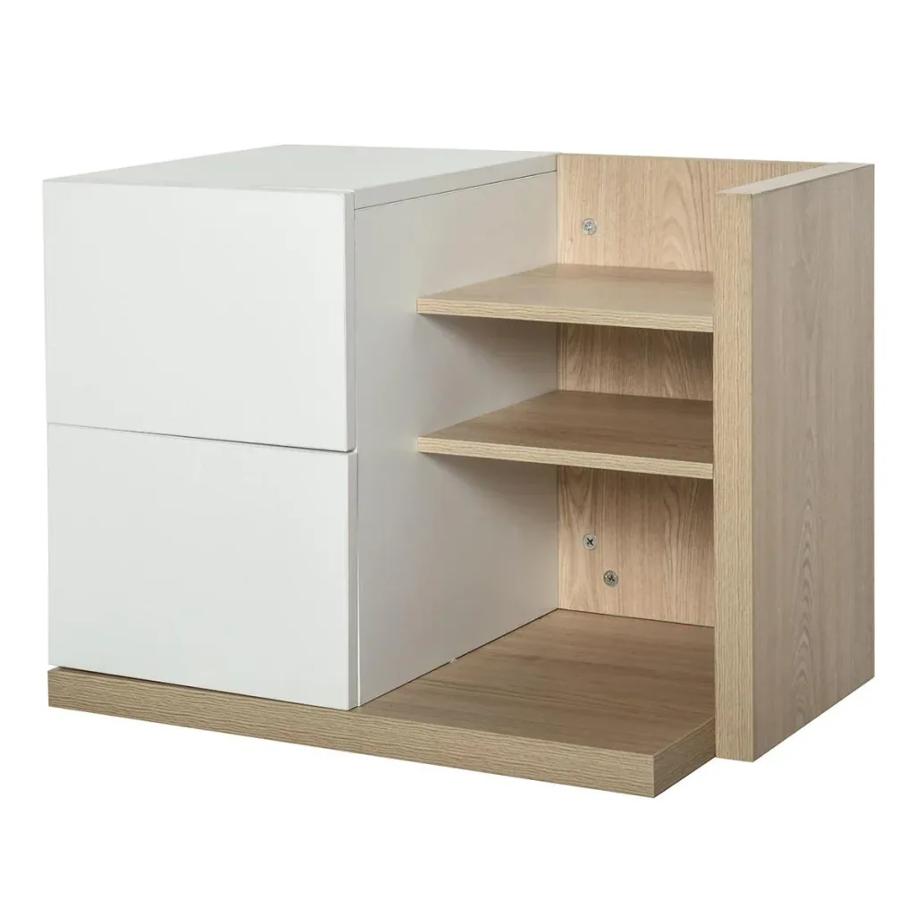 Desk Organizer Bookshelf Desk Shelf 2 School Drawers Chipboard MDF Home Office Kitchen Entrance Area Wei