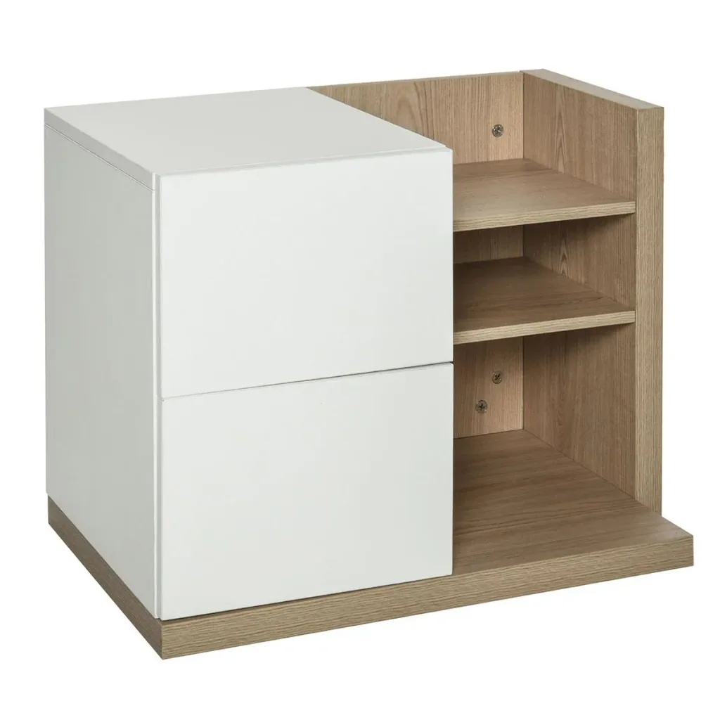 Desk Organizer Bookshelf Desk Shelf 2 School Drawers Chipboard MDF Home Office Kitchen Entrance Area Wei