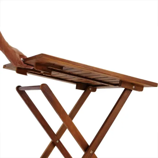 3-piece acacia wood balcony set.