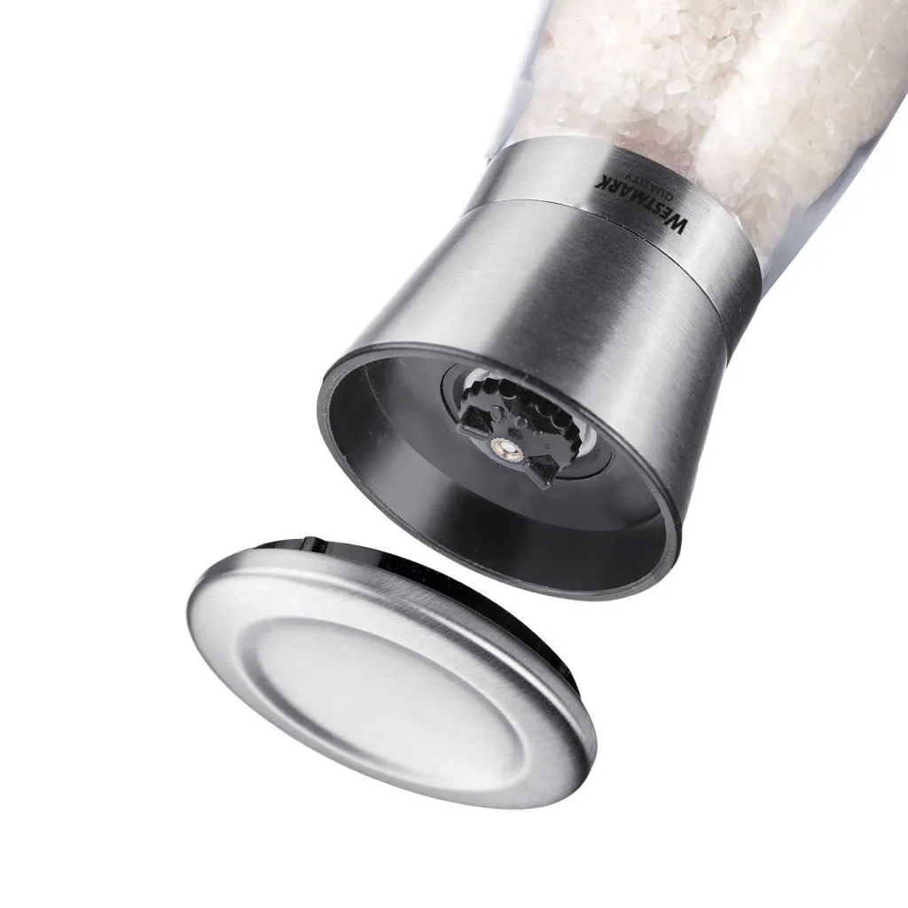 Spice mills stainless steel, 2-piece