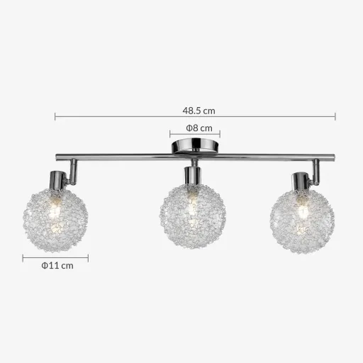Cella ceiling light with 2 lights