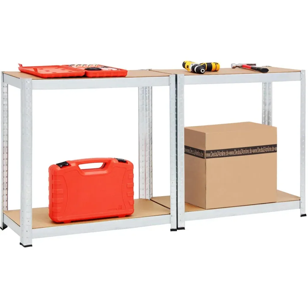 Storage rack/shelf unit - 170x75x30cm - Galvanized - Capacity up to 280kg