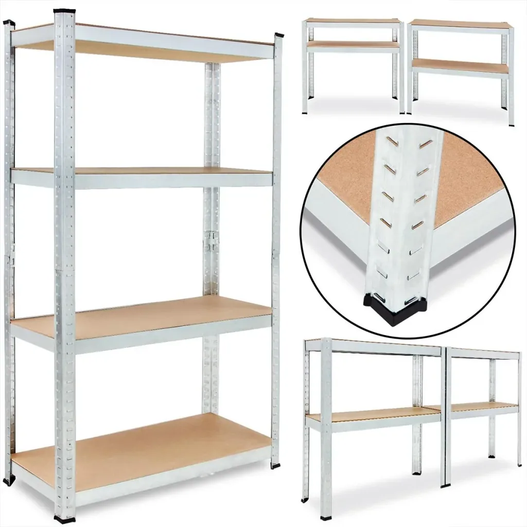 Storage rack/shelf unit - 170x75x30cm - Galvanized - Capacity up to 280kg