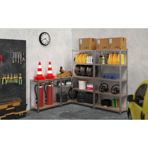 Storage rack/shelf unit - 170x75x30cm - Galvanized - Capacity up to 280kg