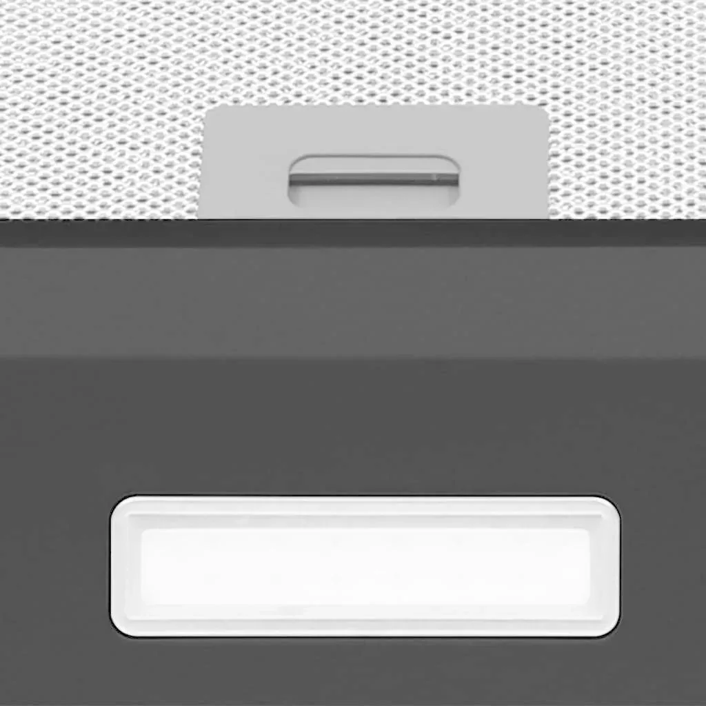 Wall hood 60 cm made of stainless steel and tempered glass black