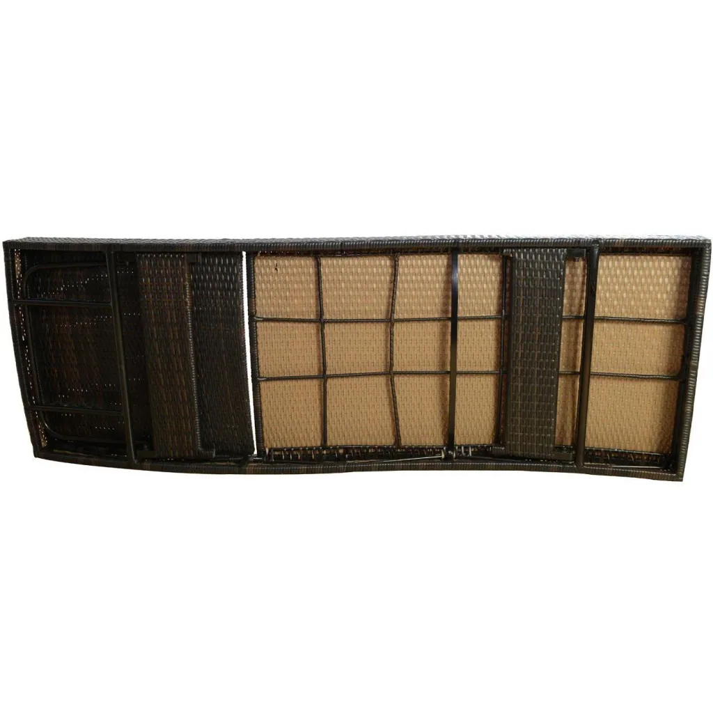 Rattan lounger with adjustable backrest