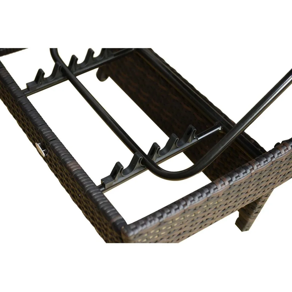 Rattan lounger with adjustable backrest
