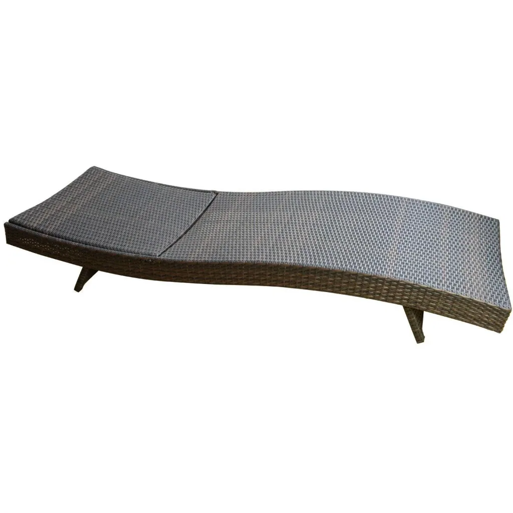 Rattan lounger with adjustable backrest