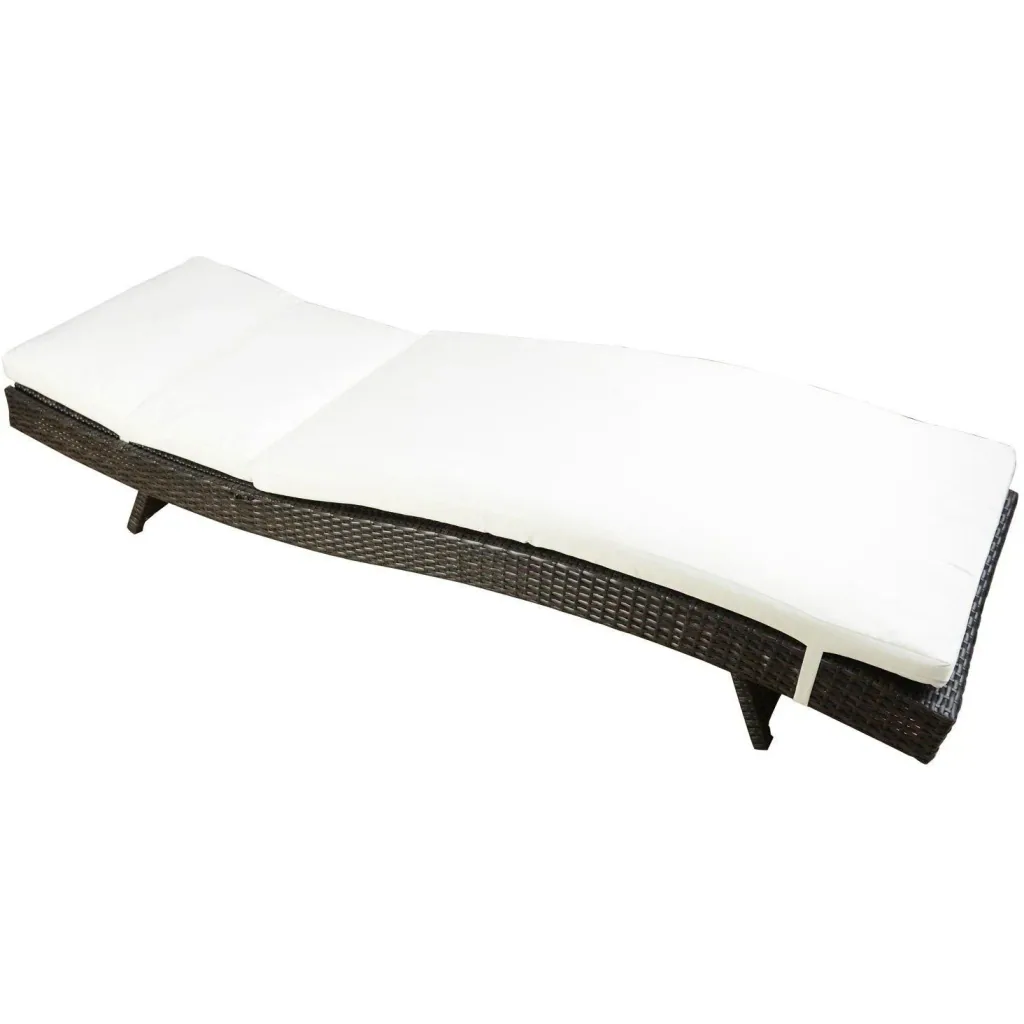 Rattan lounger with adjustable backrest